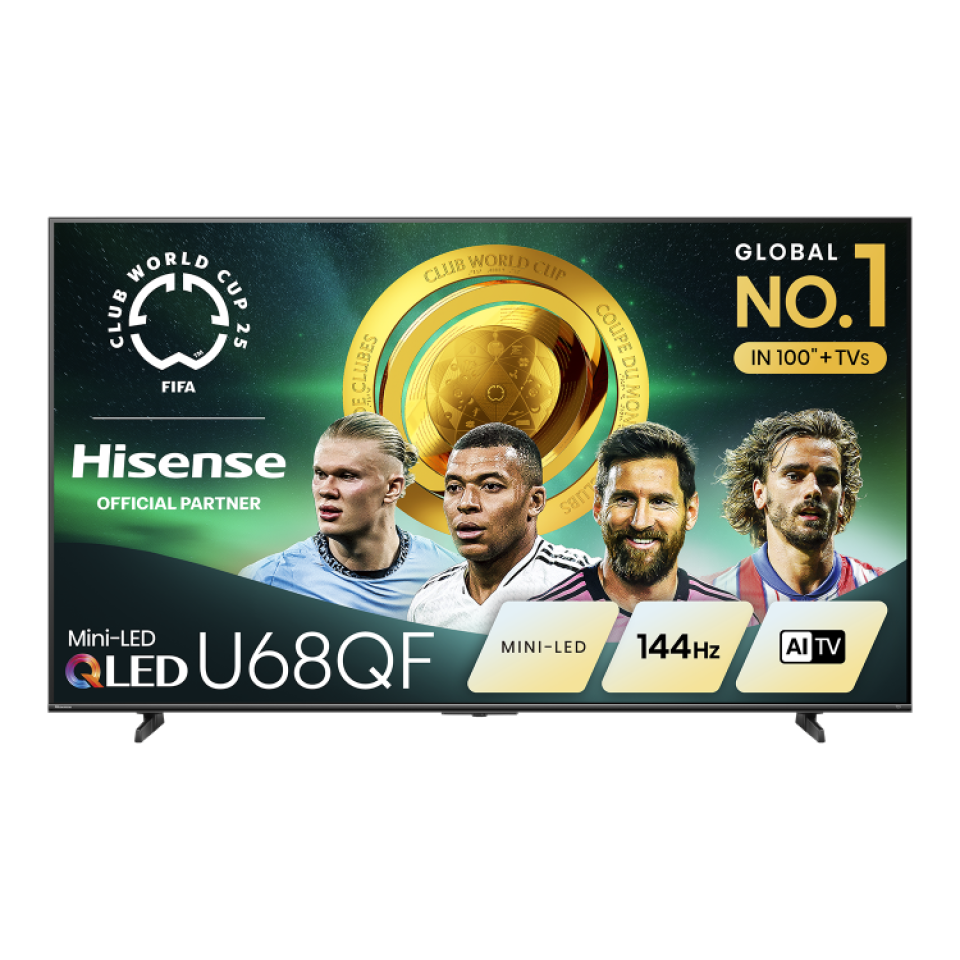 Hisense Télévision Mini-LED QLED AI 144Hz - Fire TV - 100U68QF - Hisense